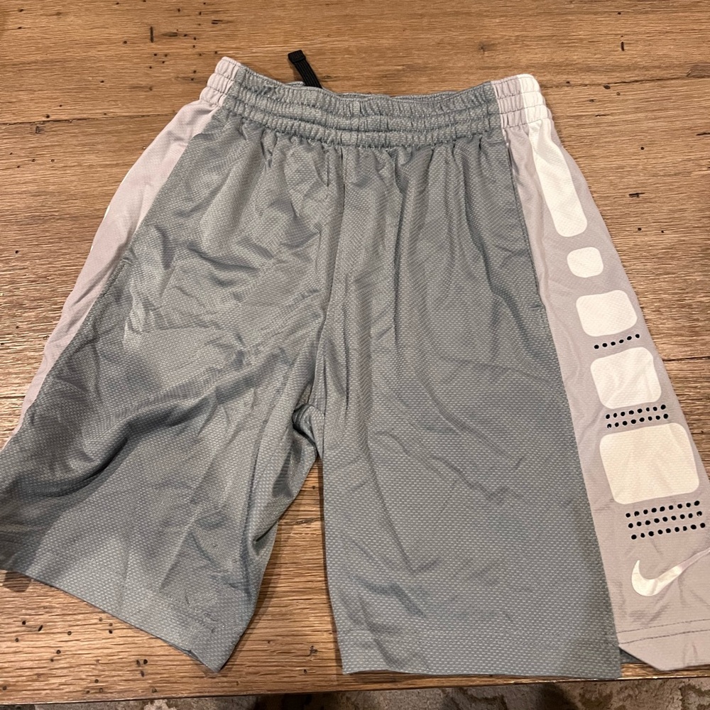 Nike Gray and Cream Sports Shorts